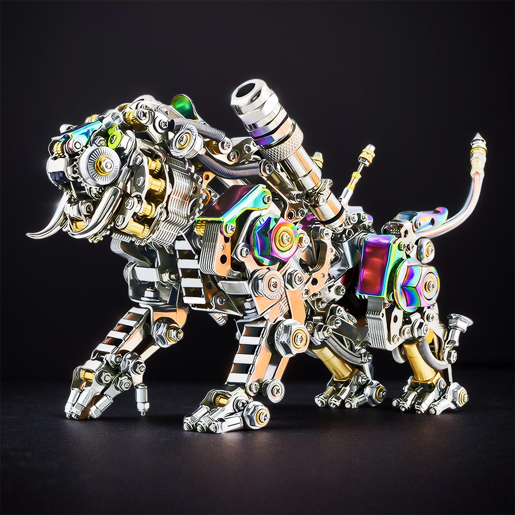 KAROYD 3D Tiger Metal Puzzle, Metal Smilodon Tiger Model Assembly Kit (650PCS+) 並行輸入品 Bengal Tiger Metal Puzzle Kits | 700+PCS DIY 3D Model