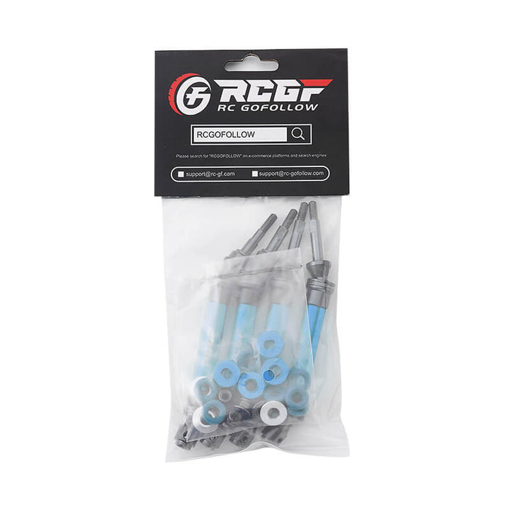RCGOFOLLOW RCGF 1/10 Traxxas Slash Rustler Stampede Hoss Driveshaft Set Upgrades,Blue