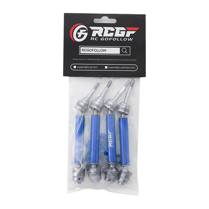 RCGOFOLLOW RCGF 1/10 Traxxas Slash Rustler Hoss Stampede CVD Drive Shafts Set with 12mm Hex Upgrades,Blue