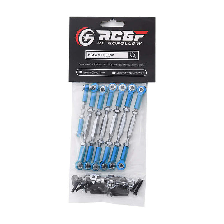 RCGOFOLLOW RCGF 1/10 Traxxas Slash Stampede Rustler Rally Hoss Turnbuckles Camber Link Upgrades,Blue