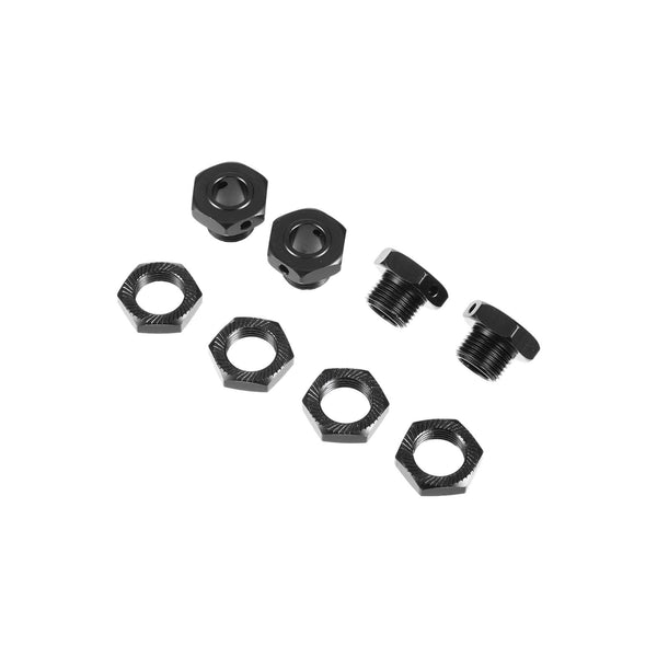1/7 1/8 Arrma 6s Notorious Kraton Outcast Typhon Wheel Hex 17mm(13.6mm Thick) With Nut Thread Set Upgrades Black