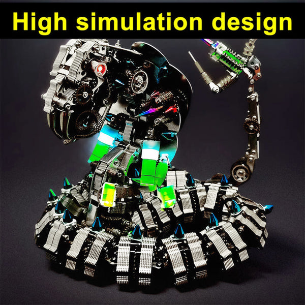 DIY 3D Snake Metal Model Puzzles Building Block Set Toys 1000+PCS