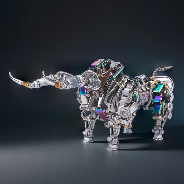 DIY 3D Metal Mechanical Bull Animal Model Assembly Kit 1087Pcs