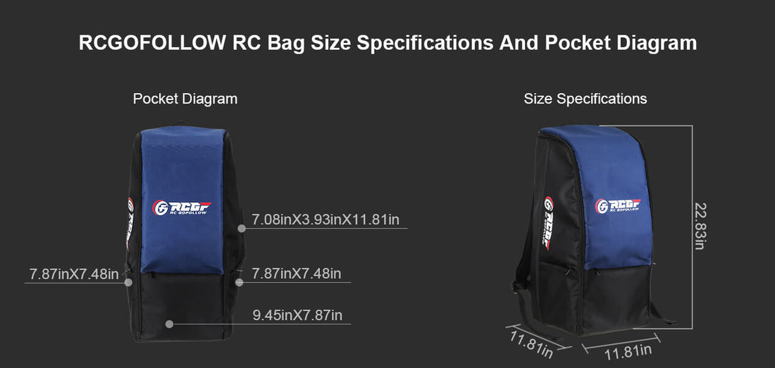 GoBag I 1/10 RC Car Bag Carrying Case Multi RC Crawler Truck Backpack ...