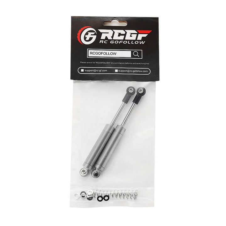RCGOFOLLOW 1/10 Traxxas Trx4 Scale Shock Absorber Damper Oil Filled Upgrades,Silver