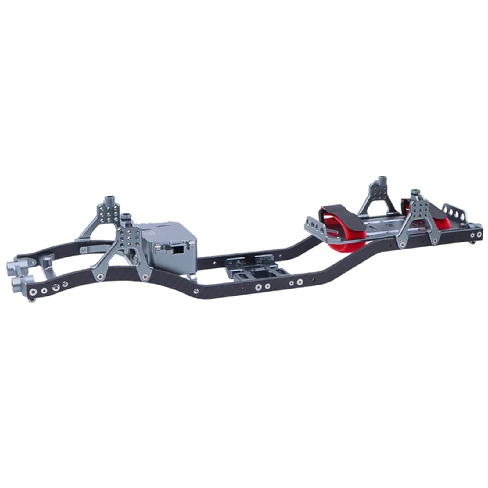 Set Ammortizzatori Regolabili Filettati Con Molle Per 1/10 RC Crawler - Axial SCX10 I/II/III, TRX4, Capra - Upgrade In Alluminio Rosso/Nero 80mm