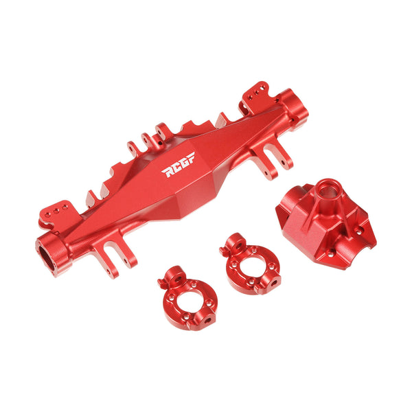 1/8 LOSI LMT Aluminum Front Axle Housing Complete Set C hub Carrier Upgrades Red