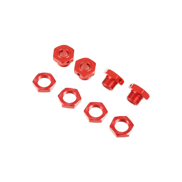 1/7 1/8 Arrma 6s Notorious Kraton Outcast Typhon Wheel Hex 17mm(13.6mm Thick) With Nut Thread Set Upgrades Red