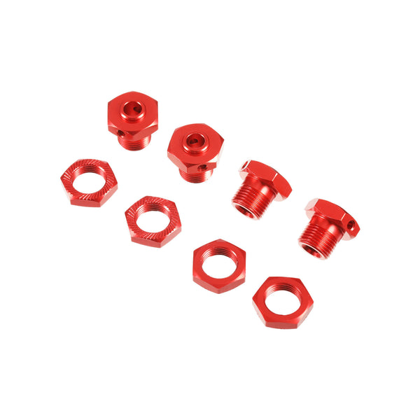 1/7 1/8 Arrma 6s Notorious Kraton Outcast Typhon Wheel Hex 17mm (16.5mm Thick) With Nut Thread Set Upgrades Red