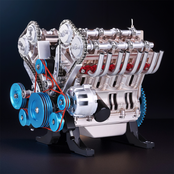 DIY Full Metal V8 Engine Model Kit RC 1: 3 Mini V8 Motor That Run 500+Pcs