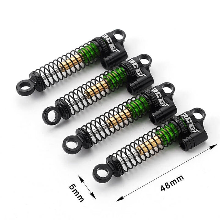 RCGOFOLLOW RCGF 1/24 Axial SCX24 Threaded Long Travel Damper Shock Absorber Upgrades,Green