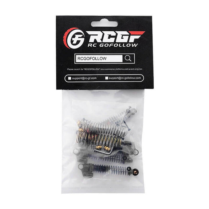 RCGOFOLLOW RCGF 1/24 Axial SCX24 AX24 Oil Filled F/R Type Shock Absorber Upgrades,Black