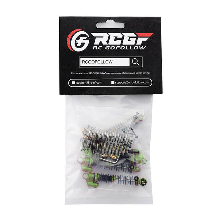 RCGOFOLLOW RCGF 1/24 Axial SCX24 AX24 Oil Filled F/R Type Shock Absorber Upgrades,Green