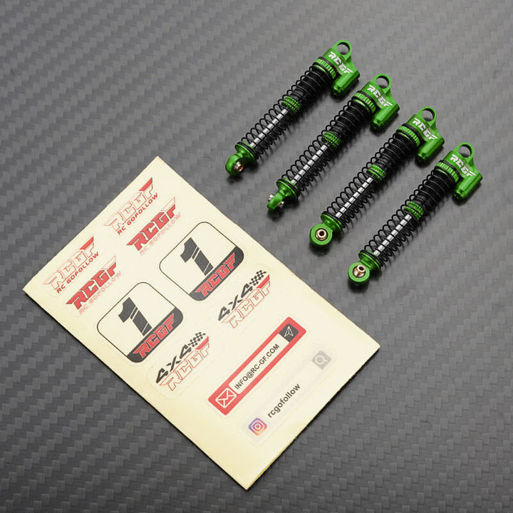 RCGOFOLLOW RCGF 1/24 Axial SCX24 AX24 Oil Filled F/R Type Shock Absorber Upgrades,Green