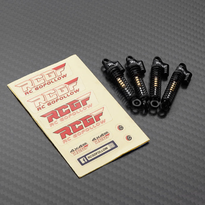 RCGOFOLLOW RCGF 1/24 Axial SCX24 Threaded Long Travel Damper Shock Absorber Upgrades,Black