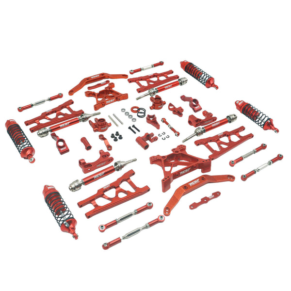 RCGOFOLLOW RCGF 1/10 Traxxas SLASH STAMPEDE Aluminum Upgrade Parts Kit,Red