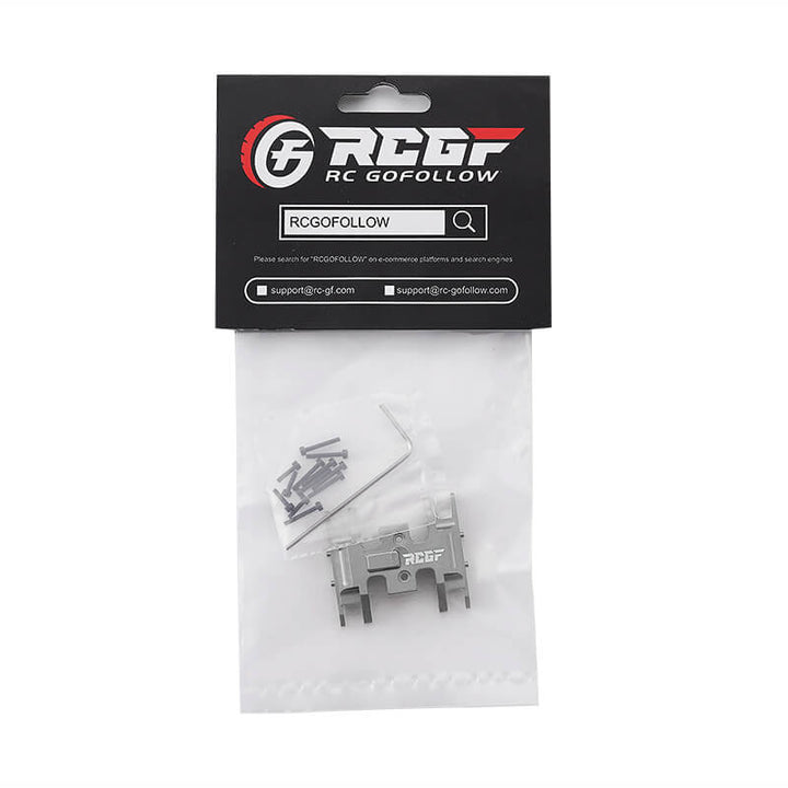 RCGOFOLLOW RCGF 1/24 Axial SCX24 Deadbolt/C10/Jeep Wrangler/Bronco Skid Plate Center Gear Box Mount Upgrades,Silver
