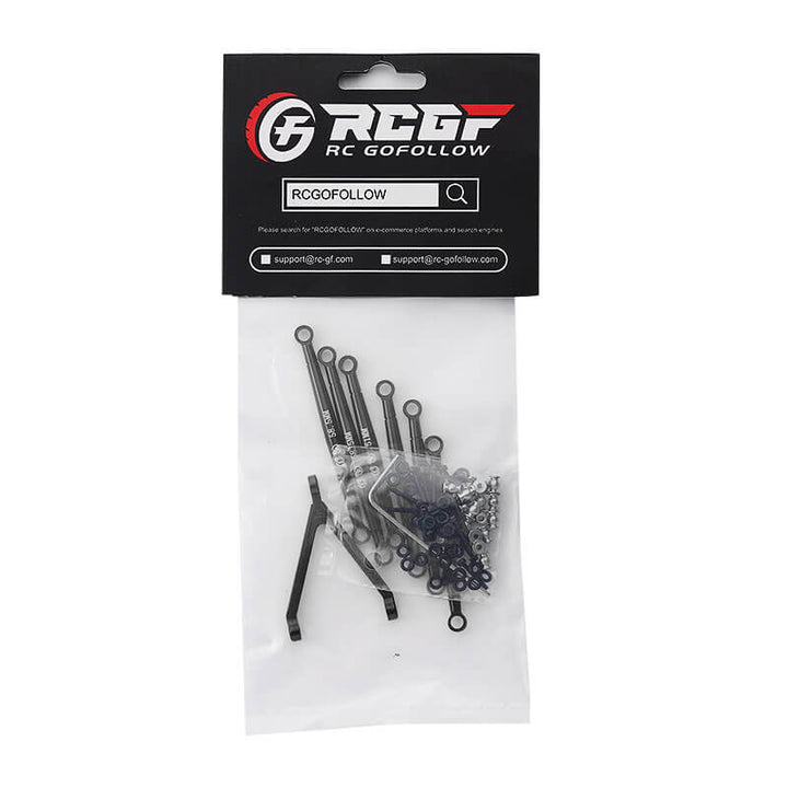 RCGOFOLLOW RCGF 1/24 AXIAL SCX24 Aluminum Alloy Link Set/Tie Rod Set Upgrades,Black