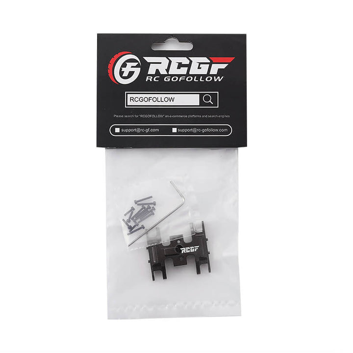 RCGOFOLLOW RCGF 1/24 Axial SCX24 Deadbolt/C10/Jeep Wrangler/Bronco Skid Plate Center Gear Box Mount Upgrades,Black