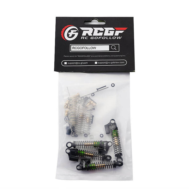 RCGOFOLLOW RCGF 1/24 Axial SCX24 Threaded Long Travel Damper Shock Absorber Upgrades,Green