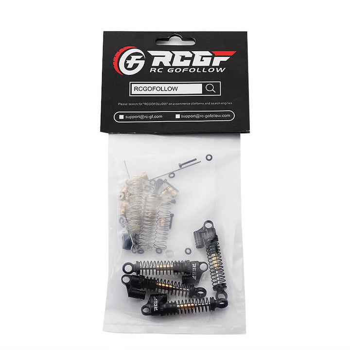 RCGOFOLLOW RCGF 1/24 Axial SCX24 Threaded Long Travel Damper Shock Absorber Upgrades,Black