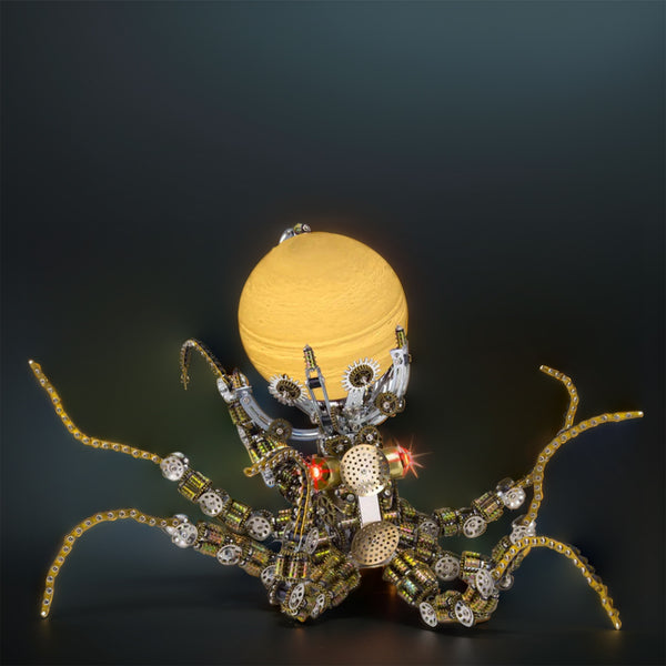 DIY 3D Metal Steampunk Mechanical Octopus Model Kit 2400PCS+