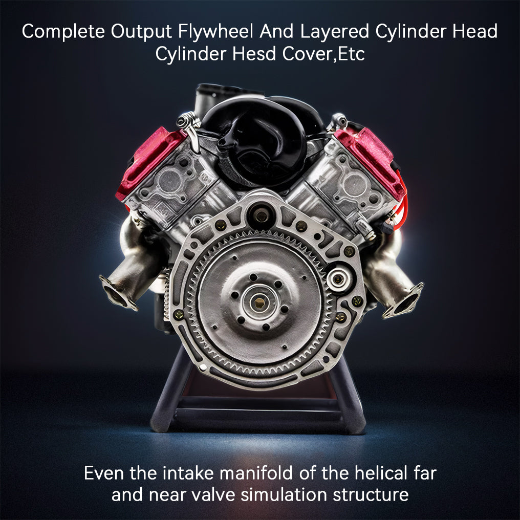 DIY Miniature V8 Mini Motor V8 Engine Model Kit Red – RCGOFOLLOW