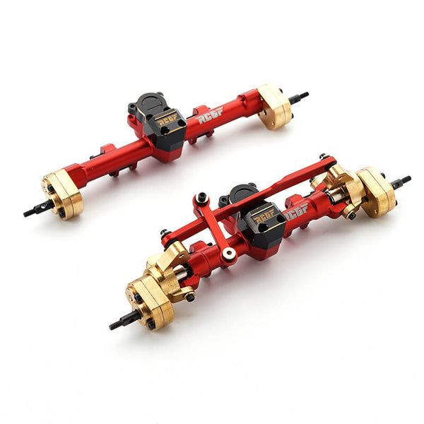 1/24 Axial SCX24 Increase Weight Full Brass 3.0 Version Full Set Portal Axle Upgrades Red