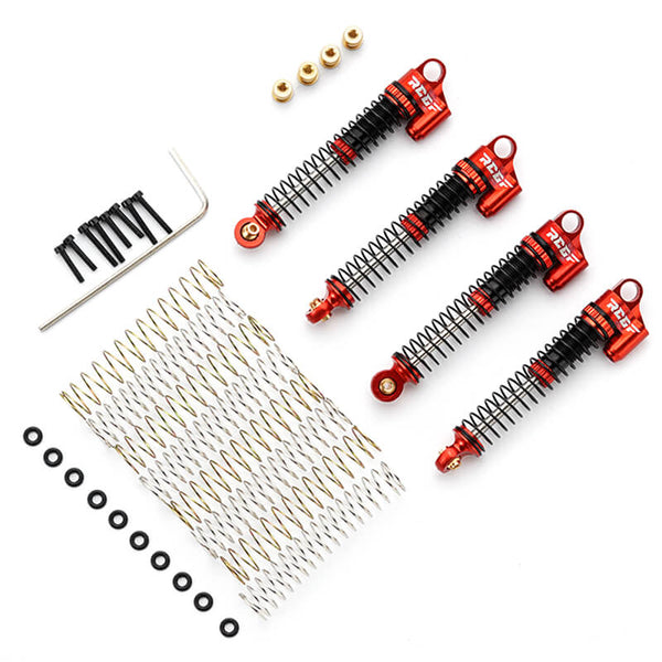 RCGOFOLLOW RCGF 1/24 Axial SCX24 AX24 Oil Filled F/R Type Shock Absorber Upgrades,Red