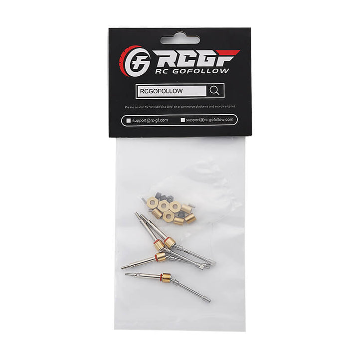 RCGOFOLLOW SCX24 Upgrades 4WS Extended 6mm CVD Driveshaft 4pcs Compatiable with AX24 4WS for Axial 1-24  SCX24 AXI00006 Upgrades Parts    