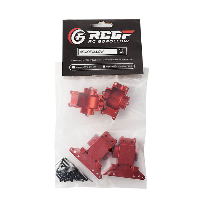 RCGOFOLLOW RCGF 1/18 Traxxas LaTrax Alloy Differential Housing Upgrades,Red