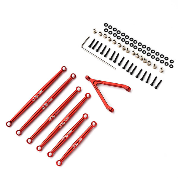 RCGOFOLLOW RCGF 1/24 AXIAL SCX24 Alloy Links Linkage Rod Set AXI00005 Upgrades,Red