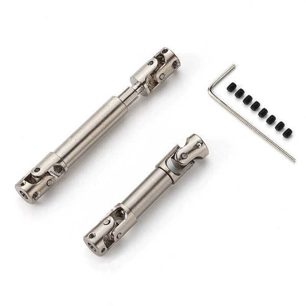 RCGOFOLLOW™ 2x Hardened #45 steel center driveshaft set for Axial 1-24  SCX24 AXI00001 AXI00002 Wrangler and Chevrolet C10 crawlers AXI31611