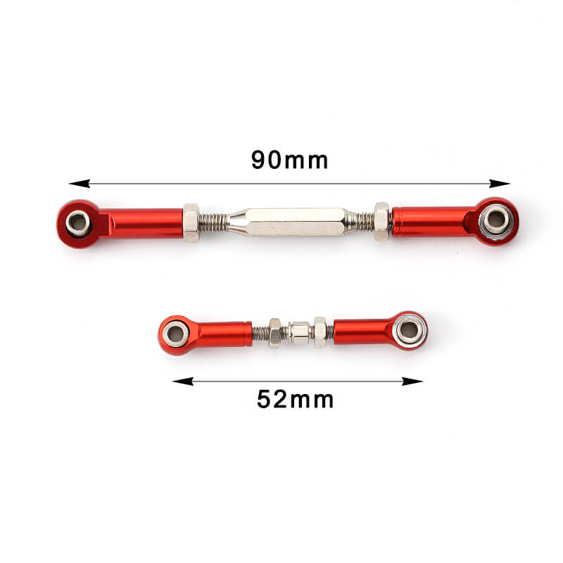 Set di upgrade in alluminio Traxxas Slash 4x4 rosso