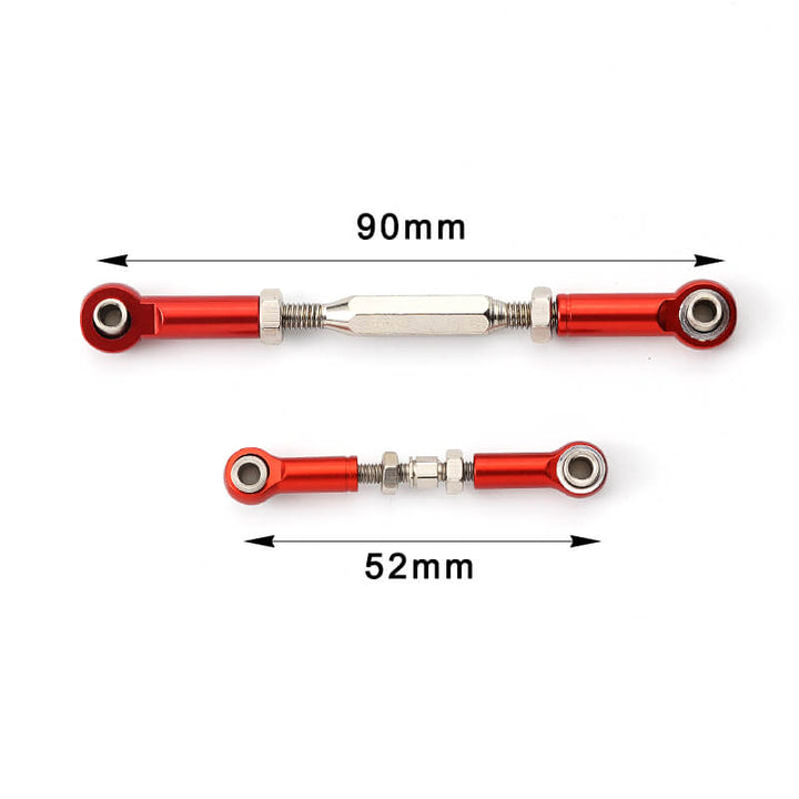 RCGOFOLLOW RCGF 1/10 Traxxas Slash Stampede Rustler Rally Hoss Turnbuckles Camber Link Upgrades,Red