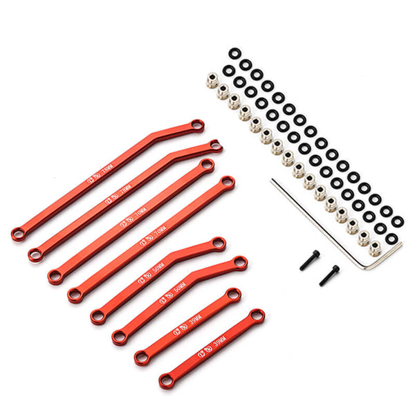 RCGOFOLLOW RCGF 1/24 Axial SCX24 Gladiator High Clearance Linkage Set Upgrades,Red