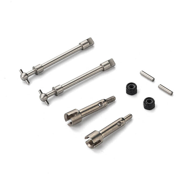 RCGOFOLLOW™ SCX24 front stub axle & front axle shaft stainless steel 1/24 Axial Deadbolt/Chevrolet/Jeep/Ford/Bronco SCX2433S Upgrades