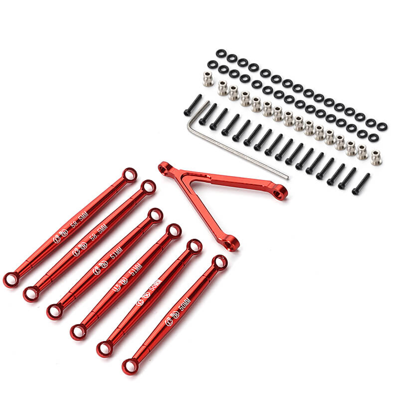 1/24 AXIAL SCX24 Aluminum Alloy Link Set/Tie Rod Set Upgrades Red ...