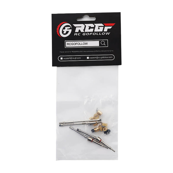 RCGOFOLLOW™ SCX24 extended 6mm front CVD driveshaft and rear drive shaft for wider chassis and bigger wheels for Axial 1-24 SCX24 crawlers