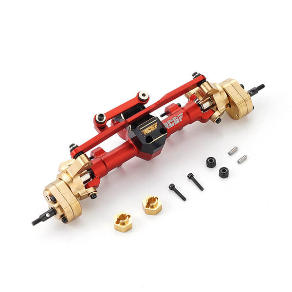 1/24 Axial SCX24 Increase Weight Brass Version Front Portal Axle Upgrades Red