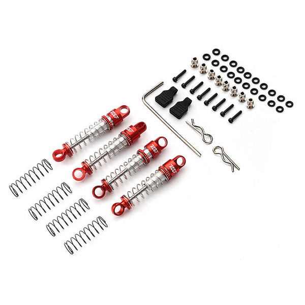 RCGOFOLLOW RCGF 1/24 Axial SCX24 Threaded Shock Absorber Damper AXI31612 Upgrades,Red