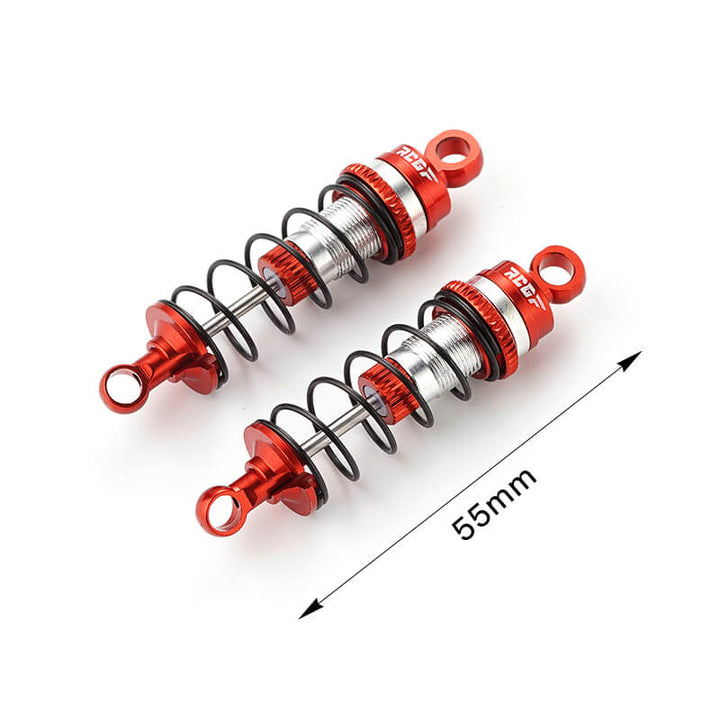 RCGOFOLLOW 1/16 Mini-B 1/18 Mini-T Losi 55mm Oil Filled Front Shock Absorber Upgrades,Red