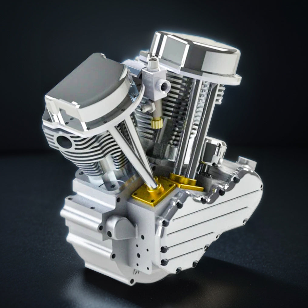 Simple Motorcycle Engine Model DIY V-Twin Motorcycle Engine Model Kit 9cc | FG-VT9 Air-Cooled Gasoline ...