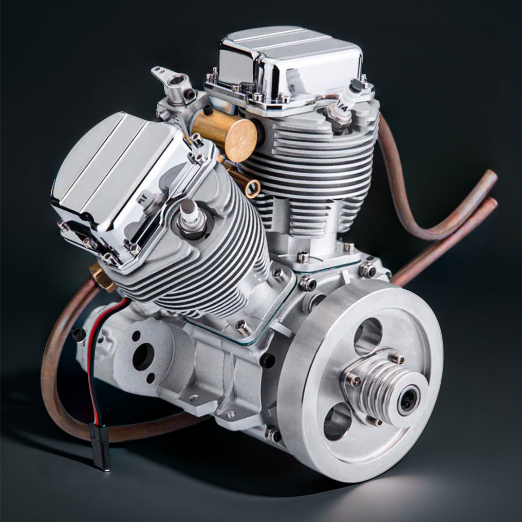 Simple Motorcycle Engine Model DIY V-Twin Motorcycle Engine Model Kit 9cc | FG-VT9 Air-Cooled Gasoline ...