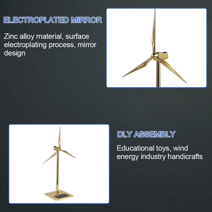 Windmill Model Assembly DIY 3D Metal Windmill Solar Powered Wind | RCGOFOLLOW