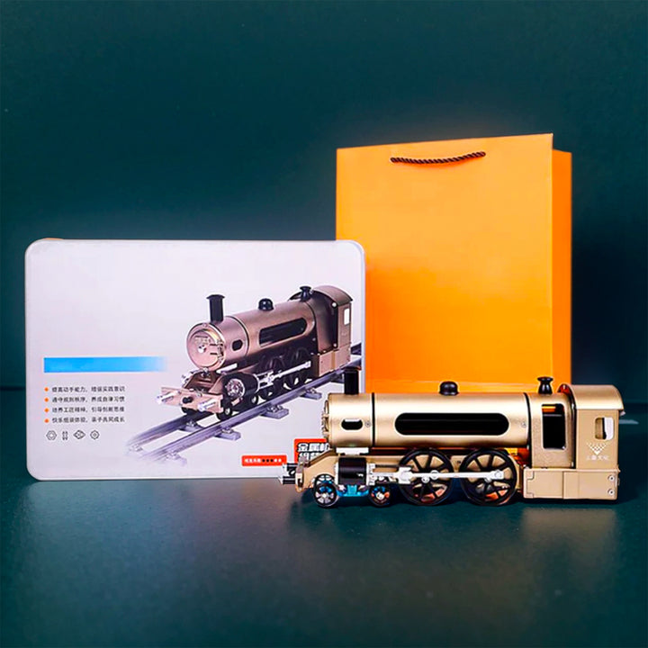Assembly Model Train DIY Full Metal Steam Locomotive Train | RCGOFOLLOW