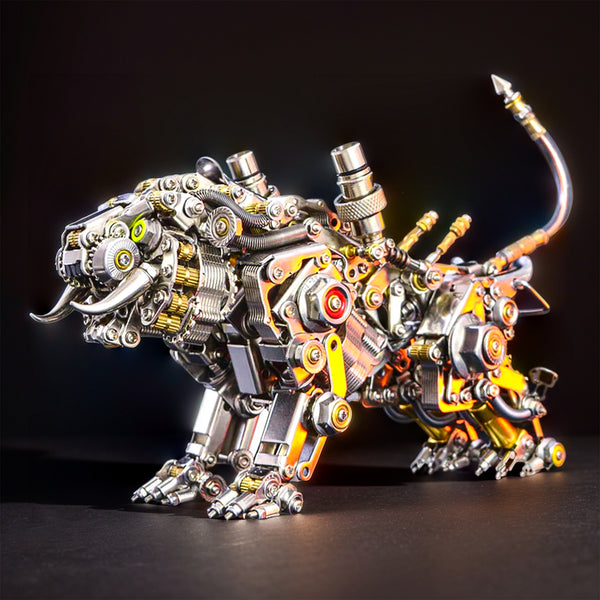 DIY 3D Metal Bengal Tiger and Smilodon with Wing Puzzle  Tiger Model Kit-700PCS+