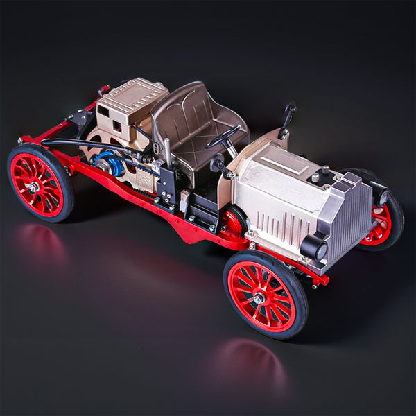 DIY Educational Metal Mechanical Classic Car Mini Electric Single-cylinder Engine Assembly Kit